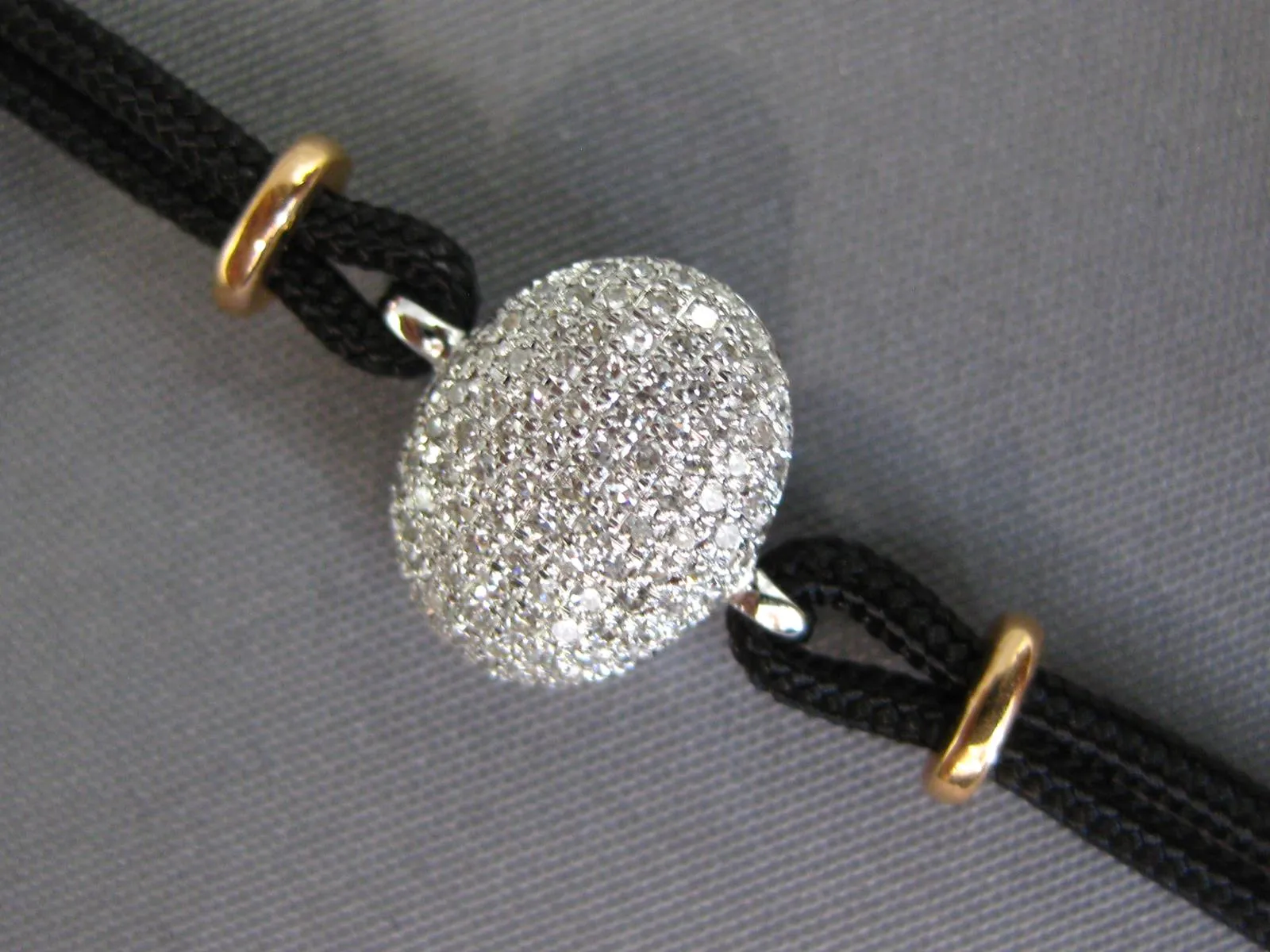 .21CT DIAMOND 14KT WHITE AND ROSE GOLD CLASSIC OVAL PAVE FILIGREE FUN BRACELET