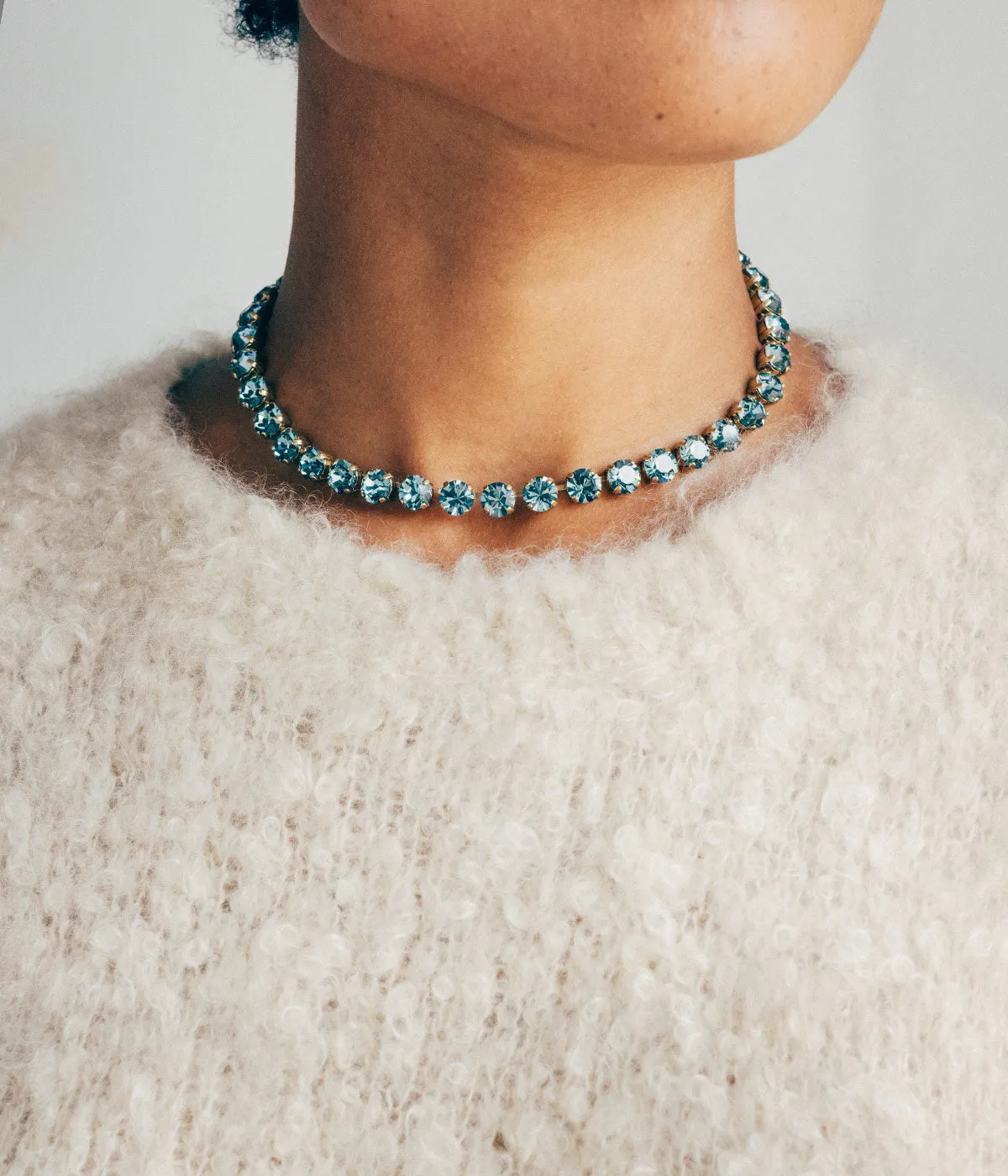 Arista Slider Necklace in Light Topaz