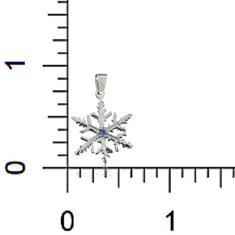 Blue Topaz Snowflake Necklace
