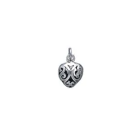 Celtic Spiral Filigree Heart CharmTC187