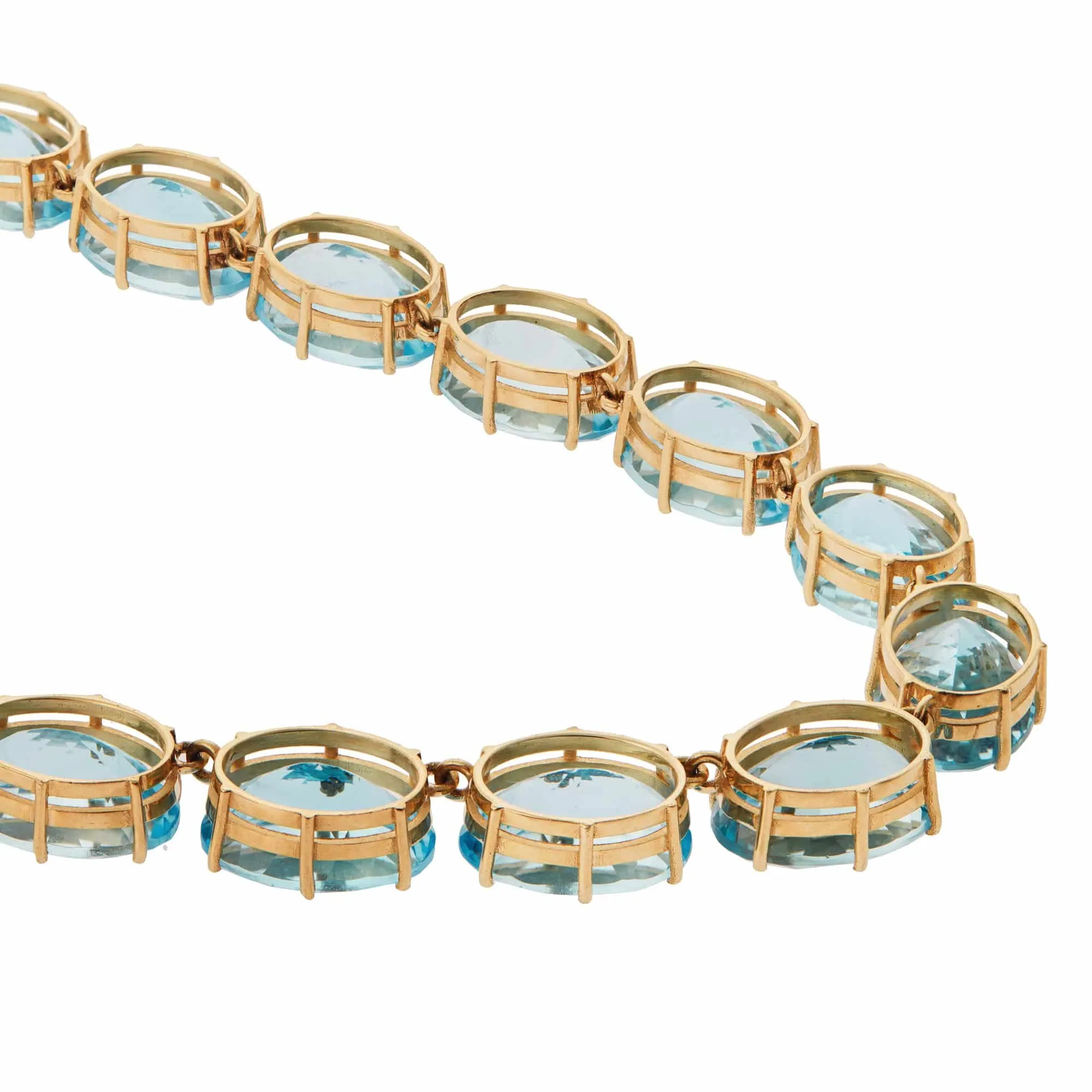 Crown Necklace Blue Topaz