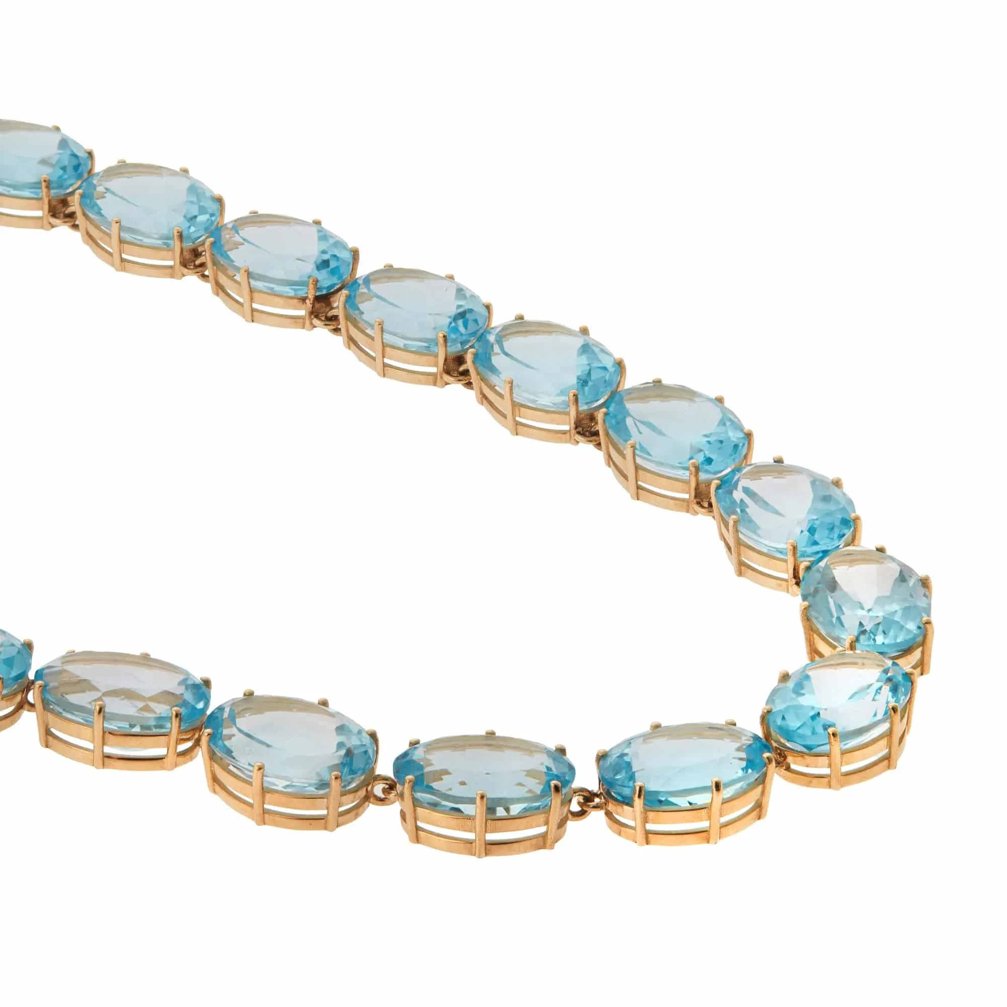 Crown Necklace Blue Topaz