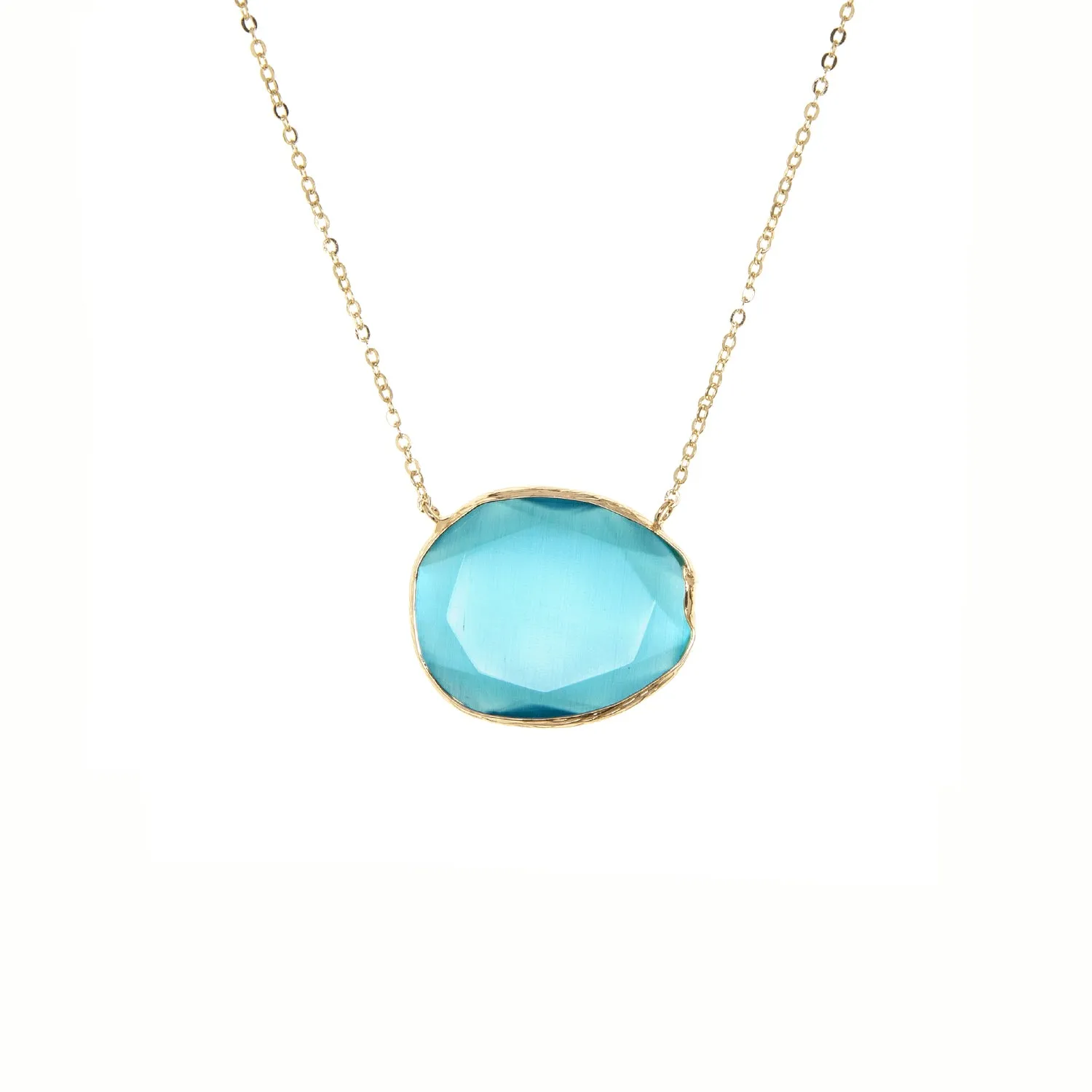 faceted glass necklace