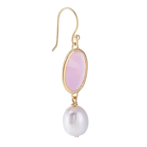 Fairley Rose Quartz Pearl Drops