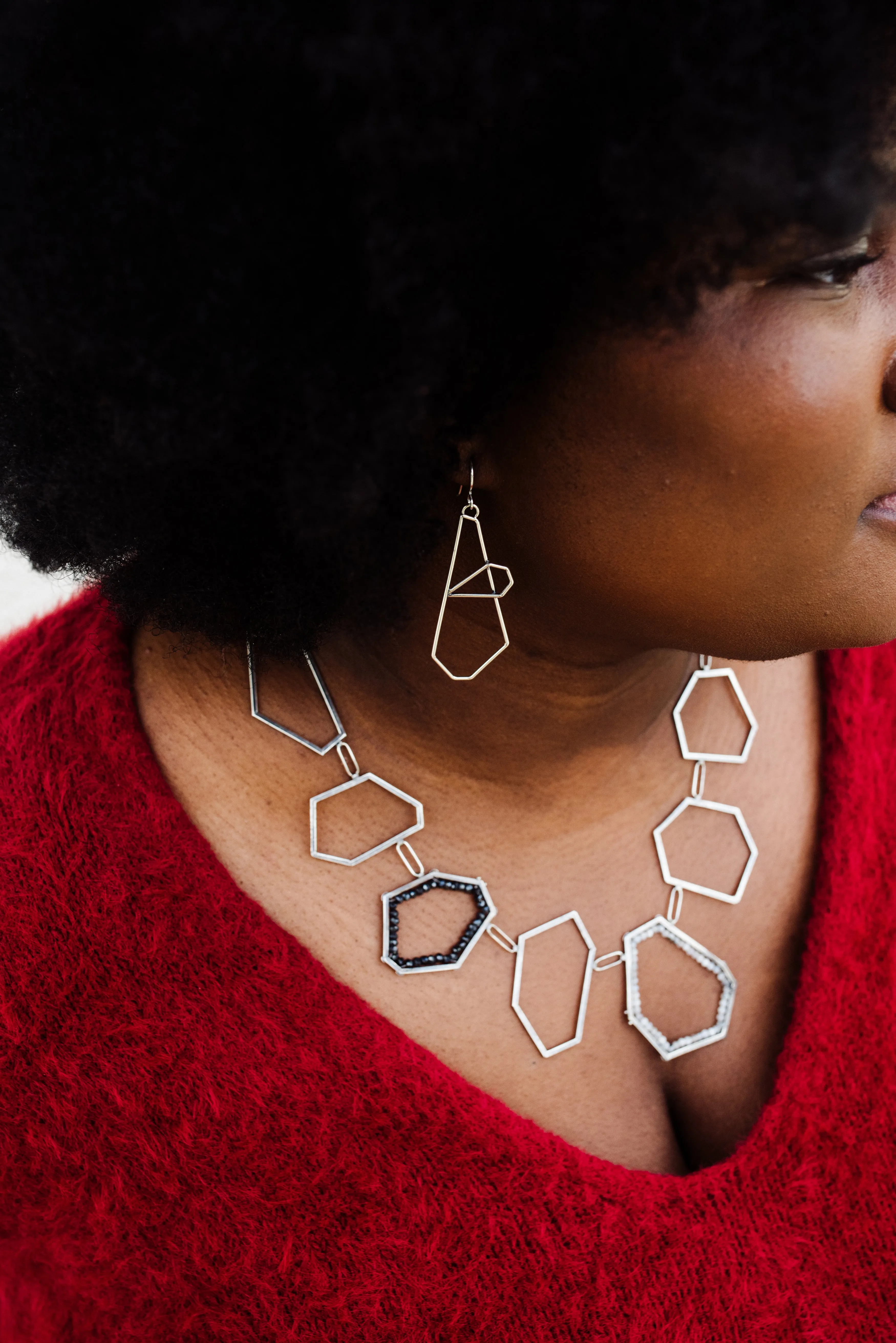 Geometric Geode Necklace