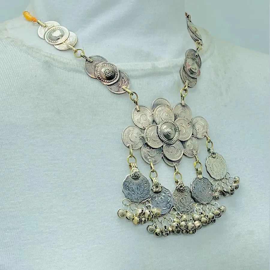 Handmade Vintage Coins Pendant Necklace