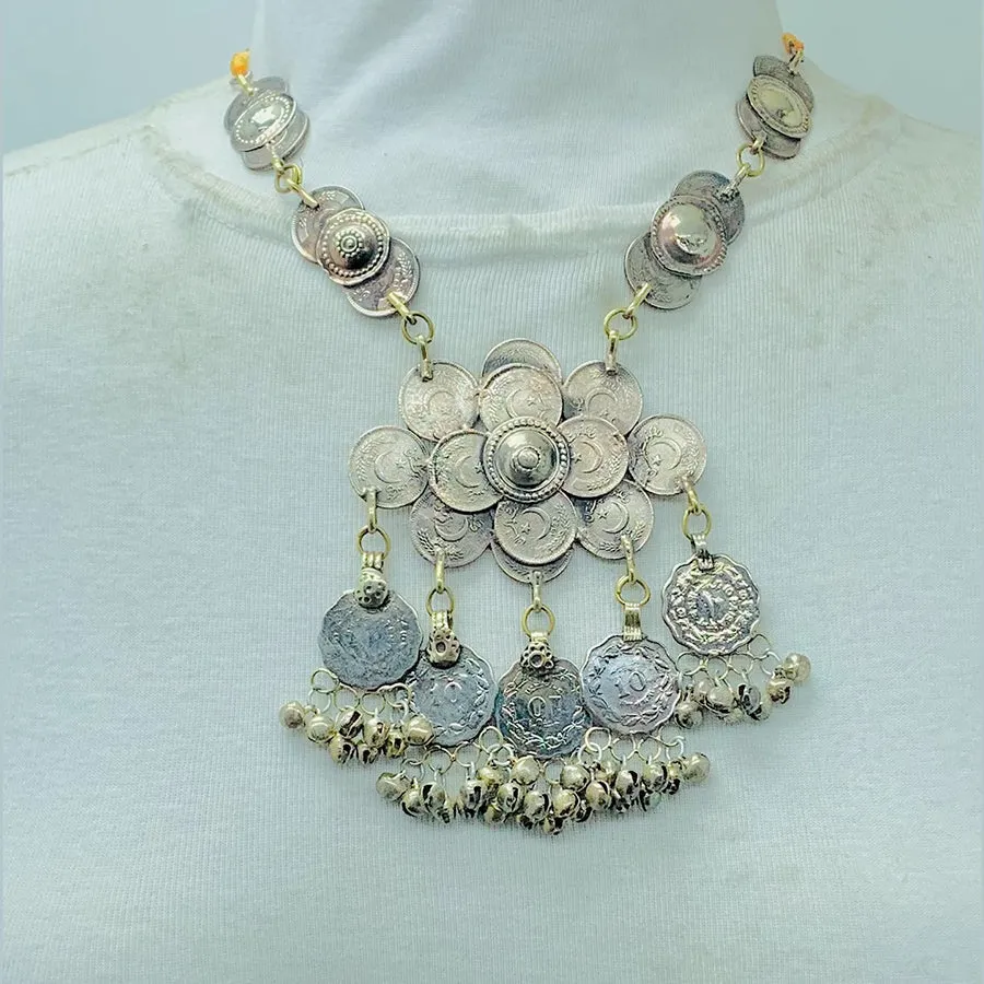 Handmade Vintage Coins Pendant Necklace