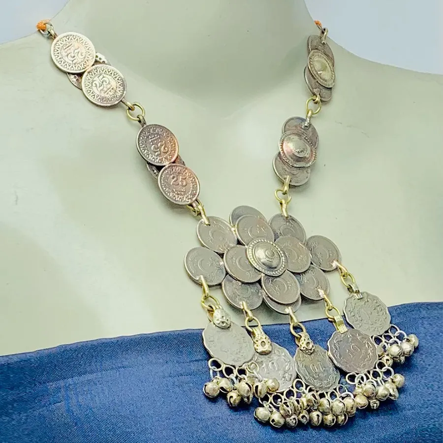 Handmade Vintage Coins Pendant Necklace