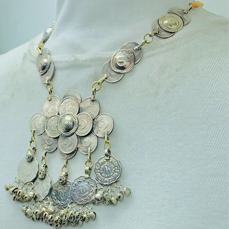 Handmade Vintage Coins Pendant Necklace