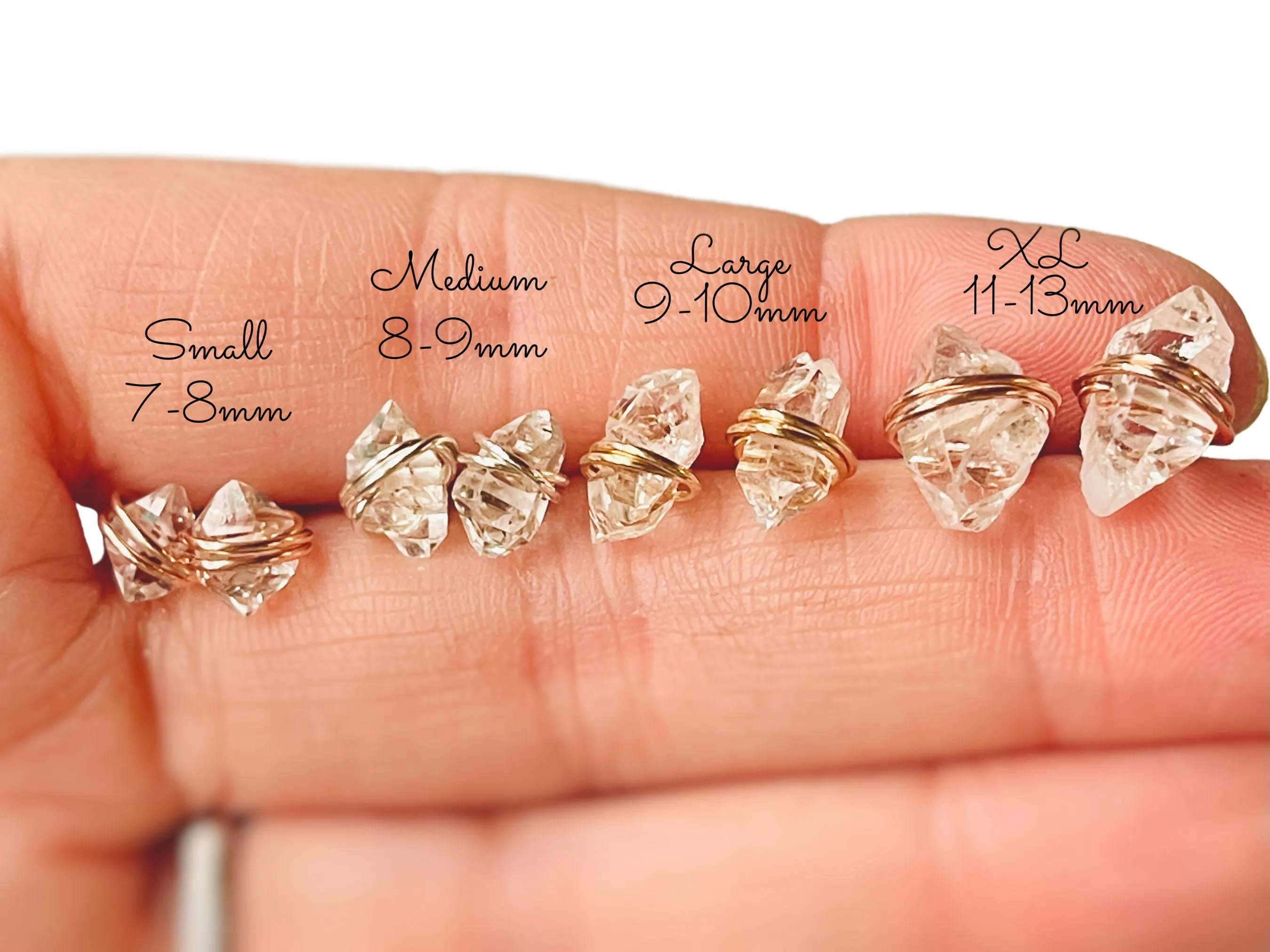 Herkimer Diamond Earrings, dainty Herkimer Diamond Stud earrings