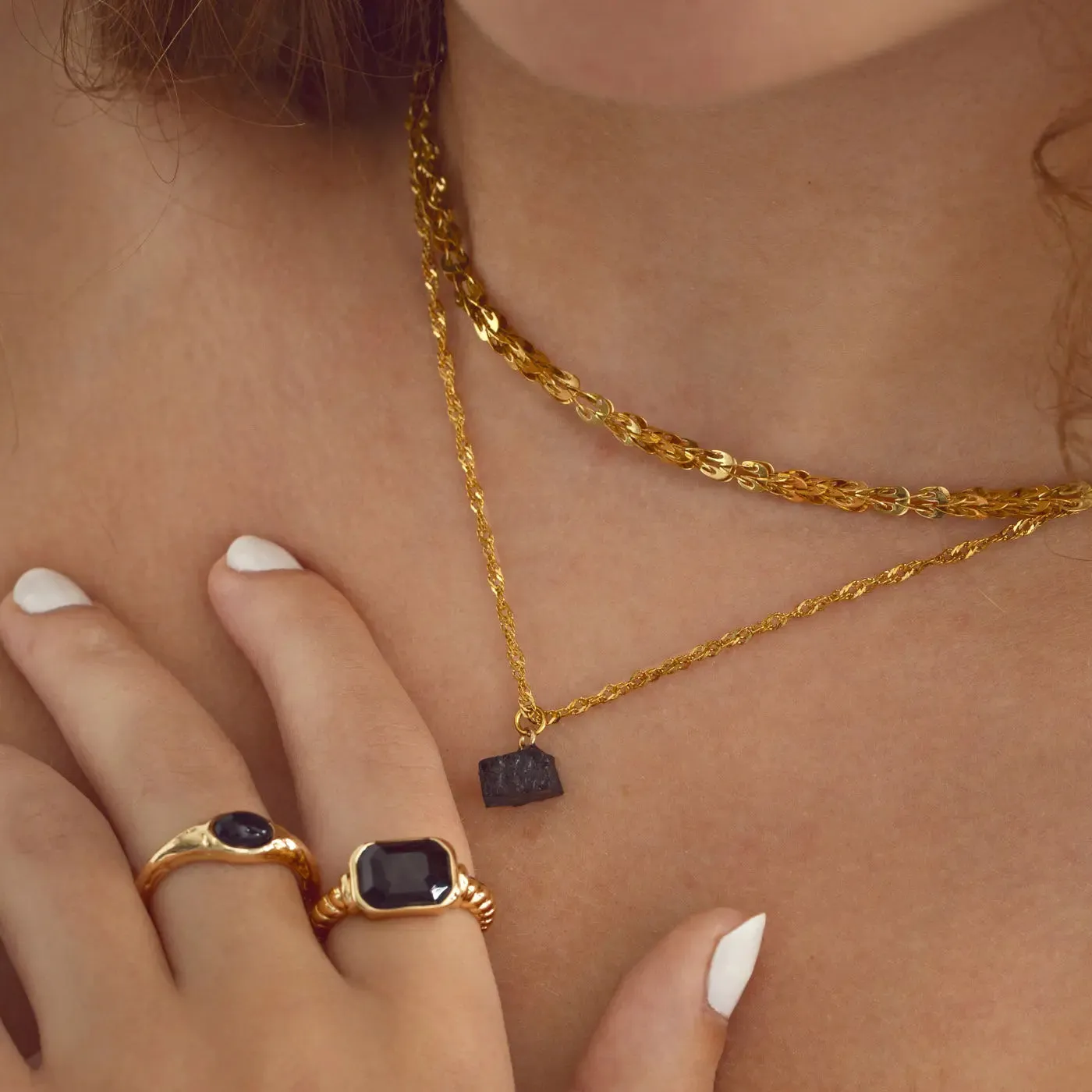 Isolde - Black Agate Necklace