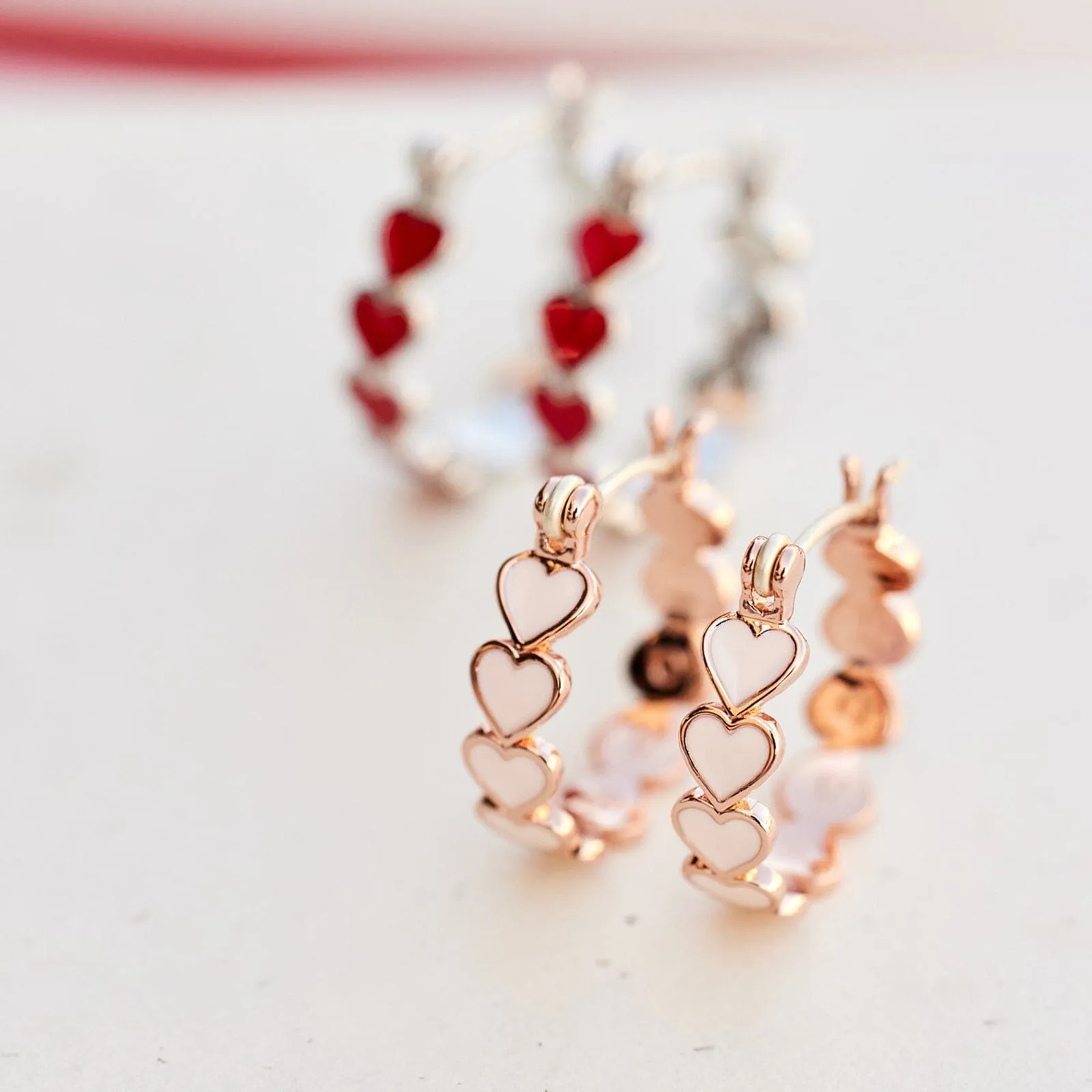 Love Hearts Hoop Earrings