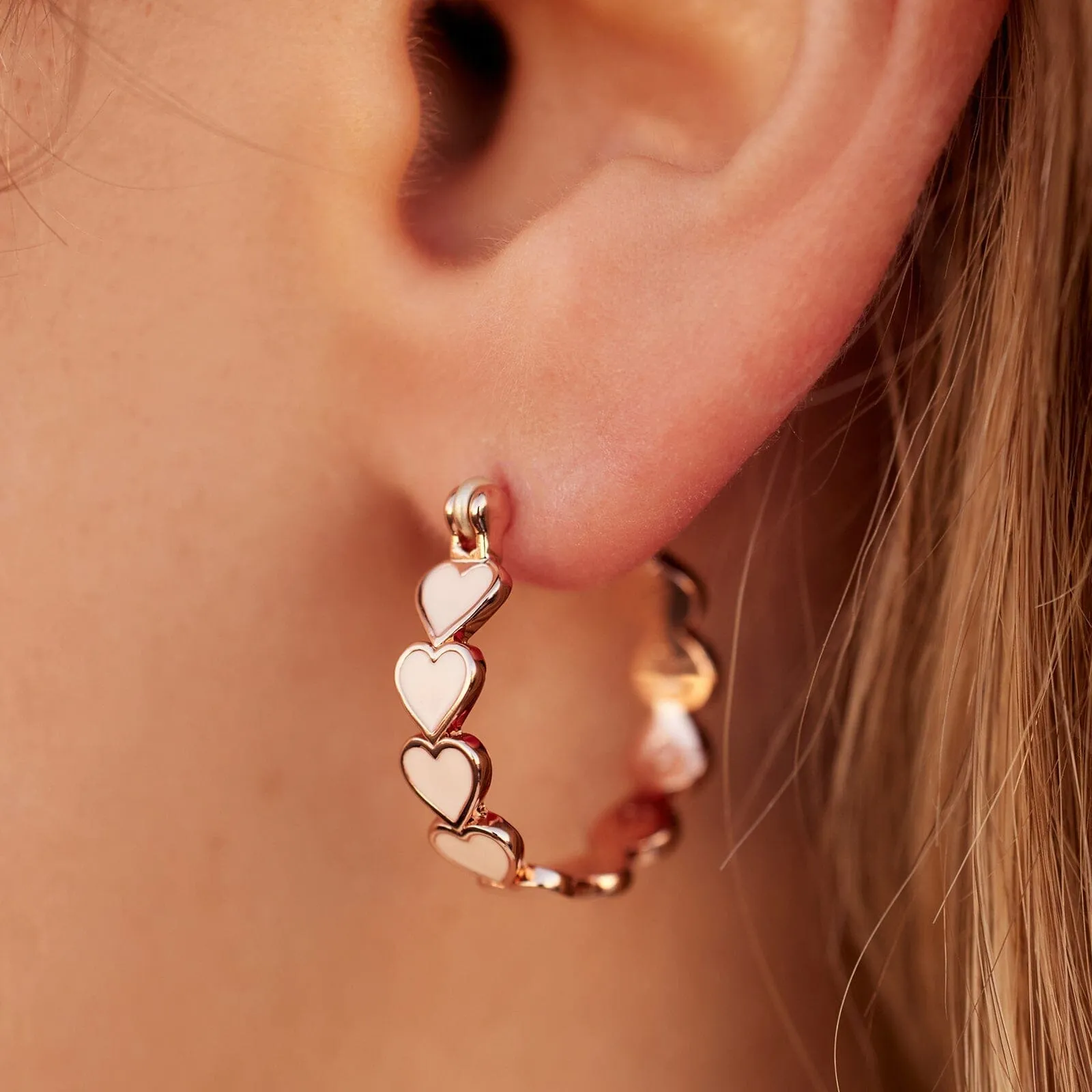 Love Hearts Hoop Earrings