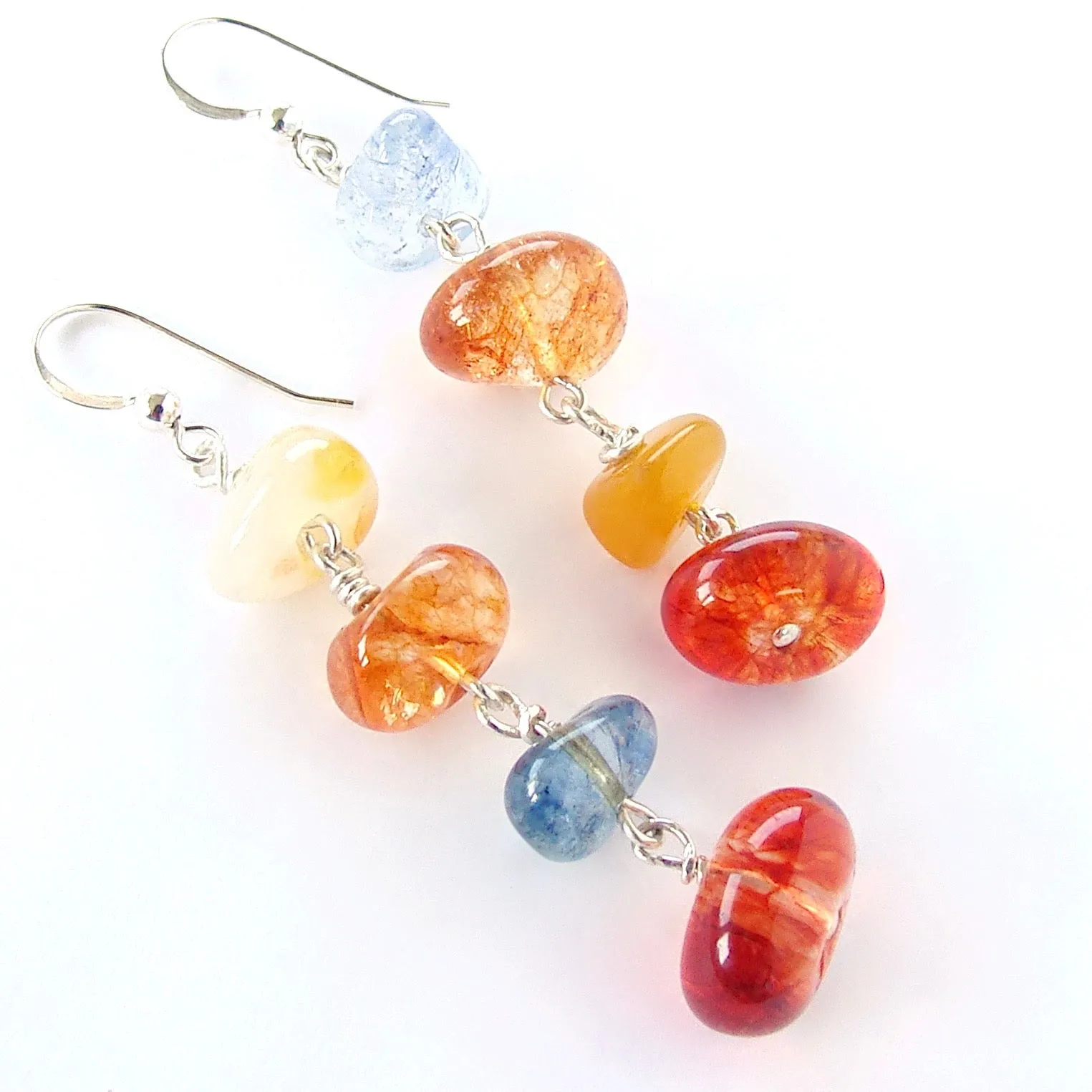 Mackenzie: Summer Earrings of Mixed Quartz