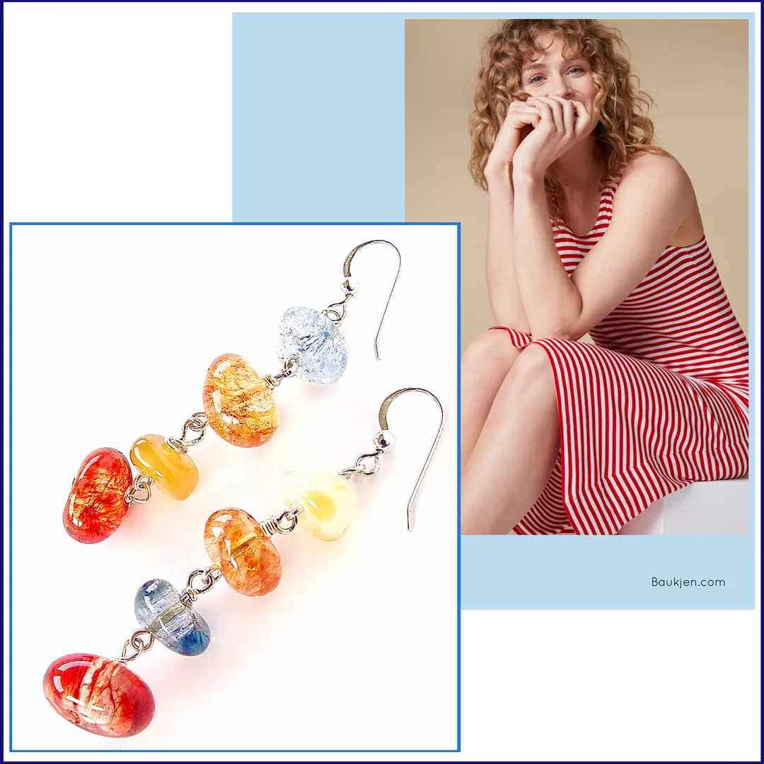 Mackenzie: Summer Earrings of Mixed Quartz