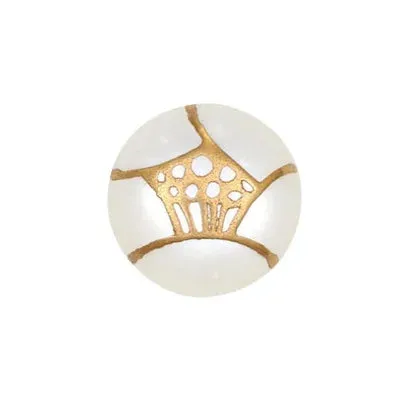 Maki-e Urushi Lacquer Pendant Necklace - White South Sea Pearl Shell / Camellia / White -, Traditional Japanese Urushi Lacquer Jewelry