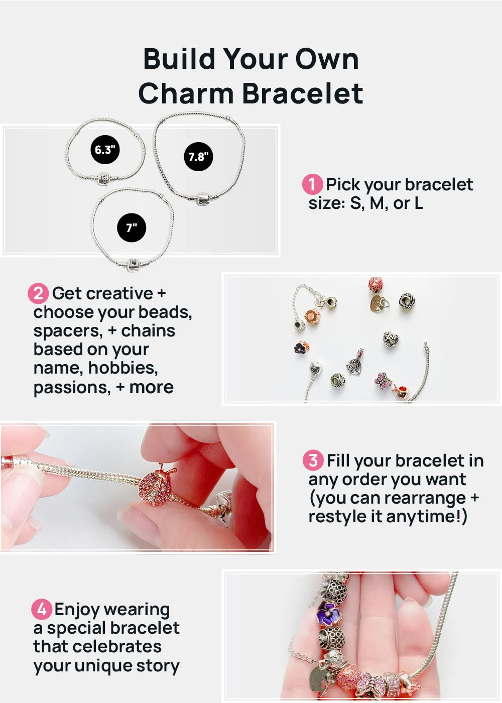 Miss A Bead Charm - Hearts