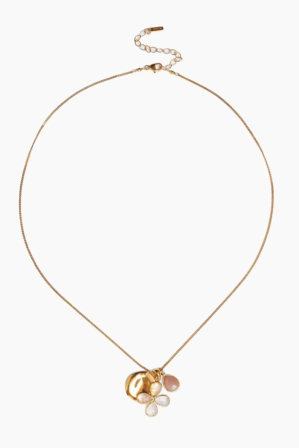 Moonstone Clover Charm Necklace