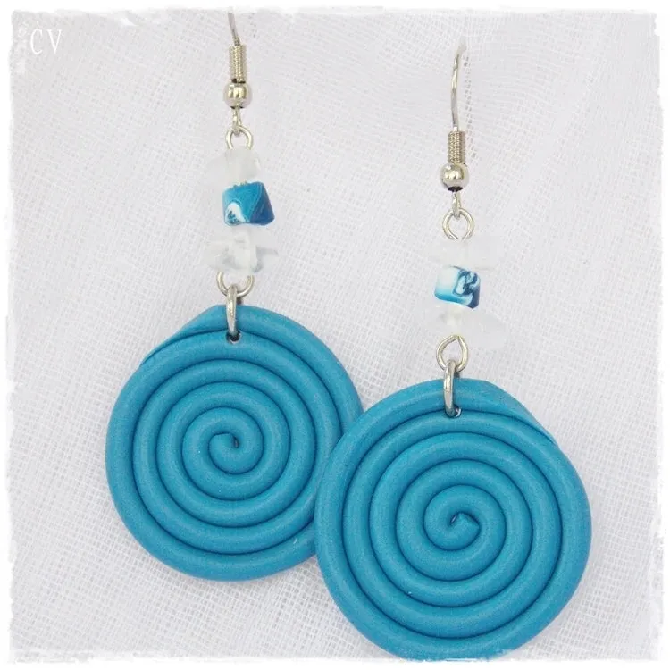 Nautical Polymer Clay Earrings