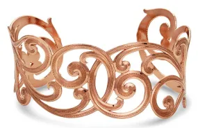 No Boundaries Rose Filigree Scroll Bracelet - Made in the USA!