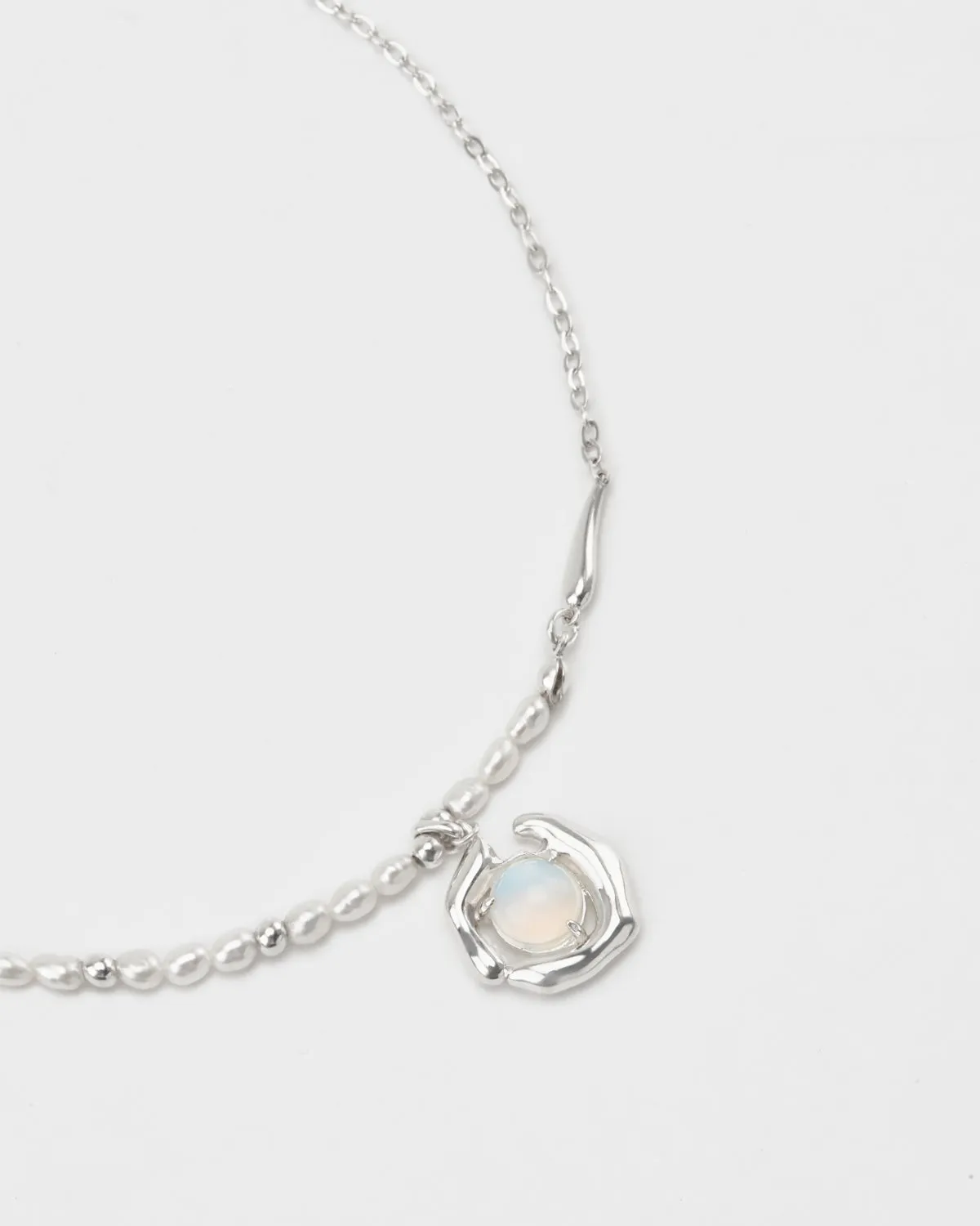 RADIANCE Moonstone & Seed Pearl Necklace