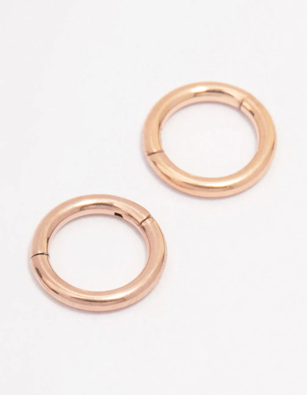 Rose Gold Plated Surgical Steel Sleeper Hoop Earrings 5mm