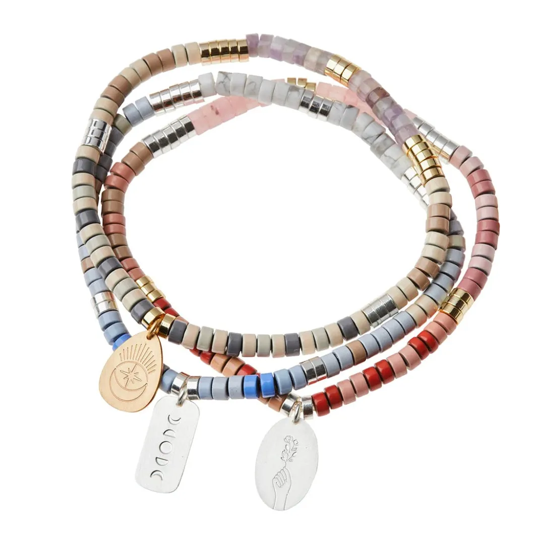 Scout Stone Intention Bracelet - Howlite / Silver