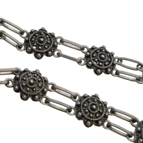 Traditional charro salamanca filigree earrings bracelet, 925 silver.