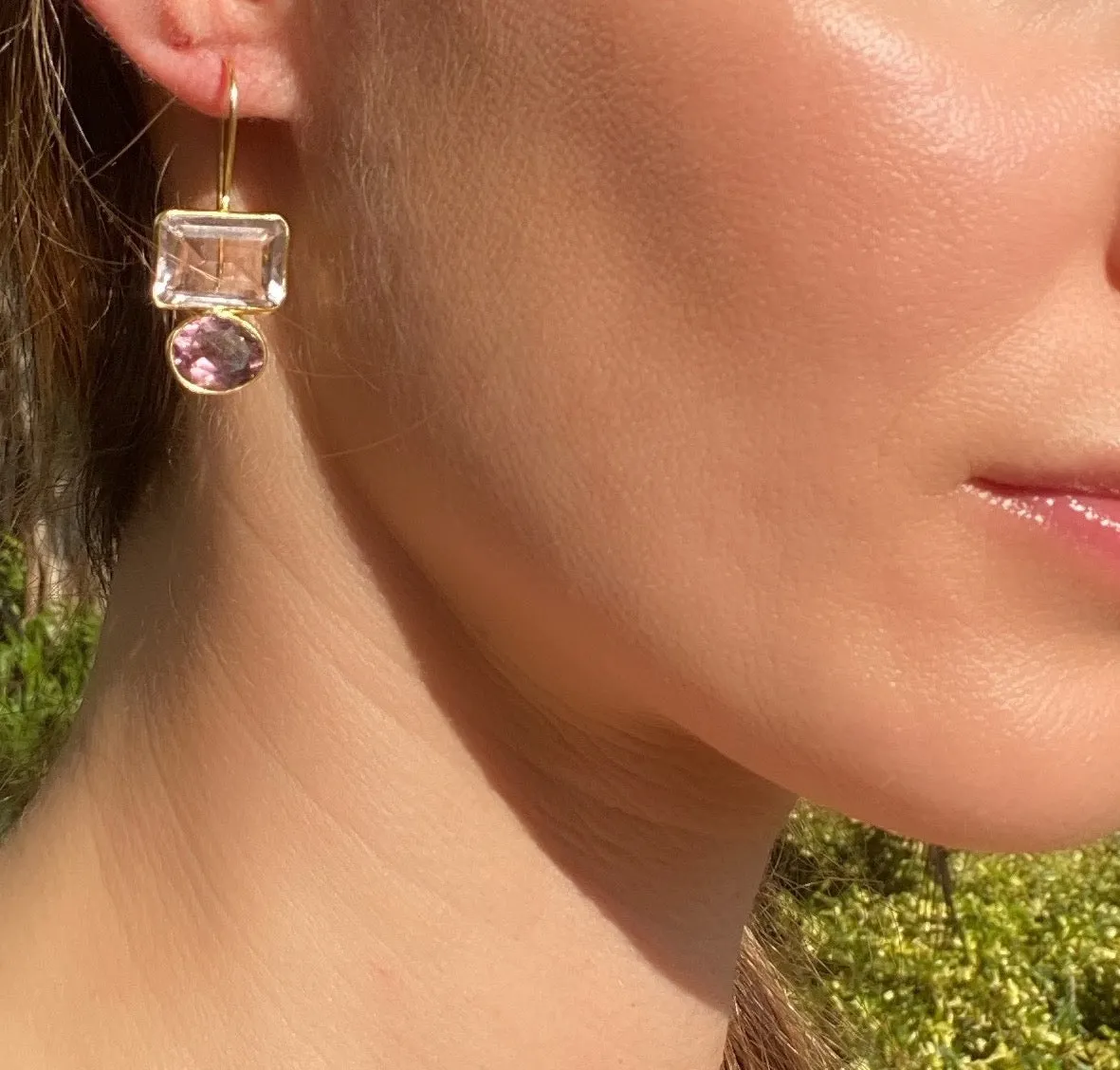 Valencia Earring-Blush & Rose Silver