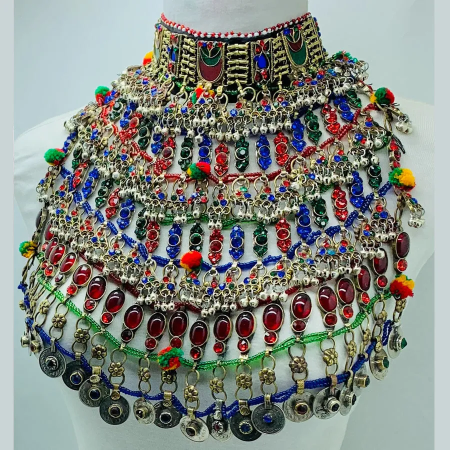 Vintage Multicolor Layered Choker Necklace