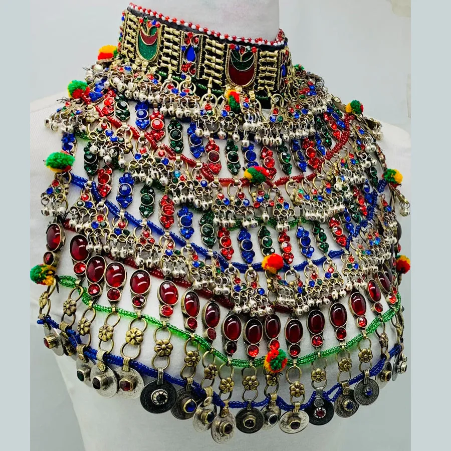 Vintage Multicolor Layered Choker Necklace