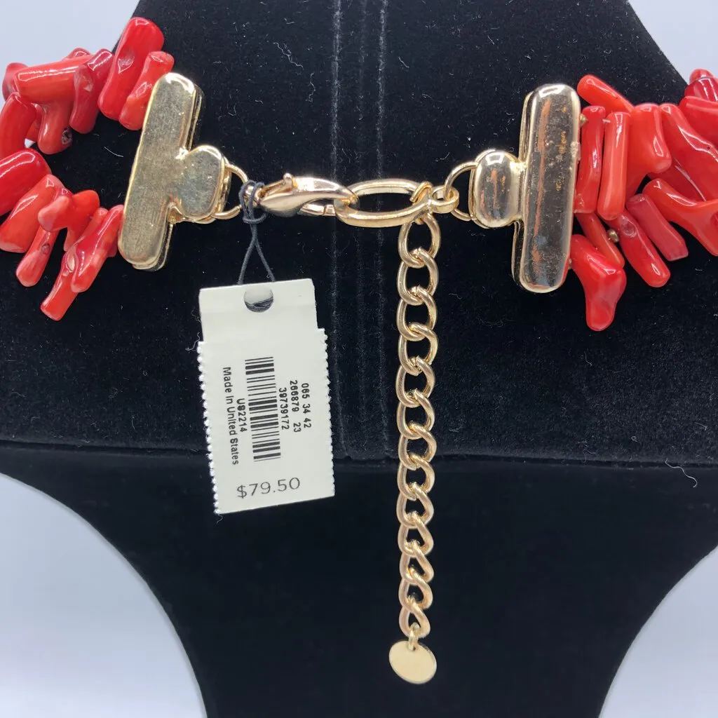 Vintage Talbots Faux Natural Coral Double Strand Necklace /b